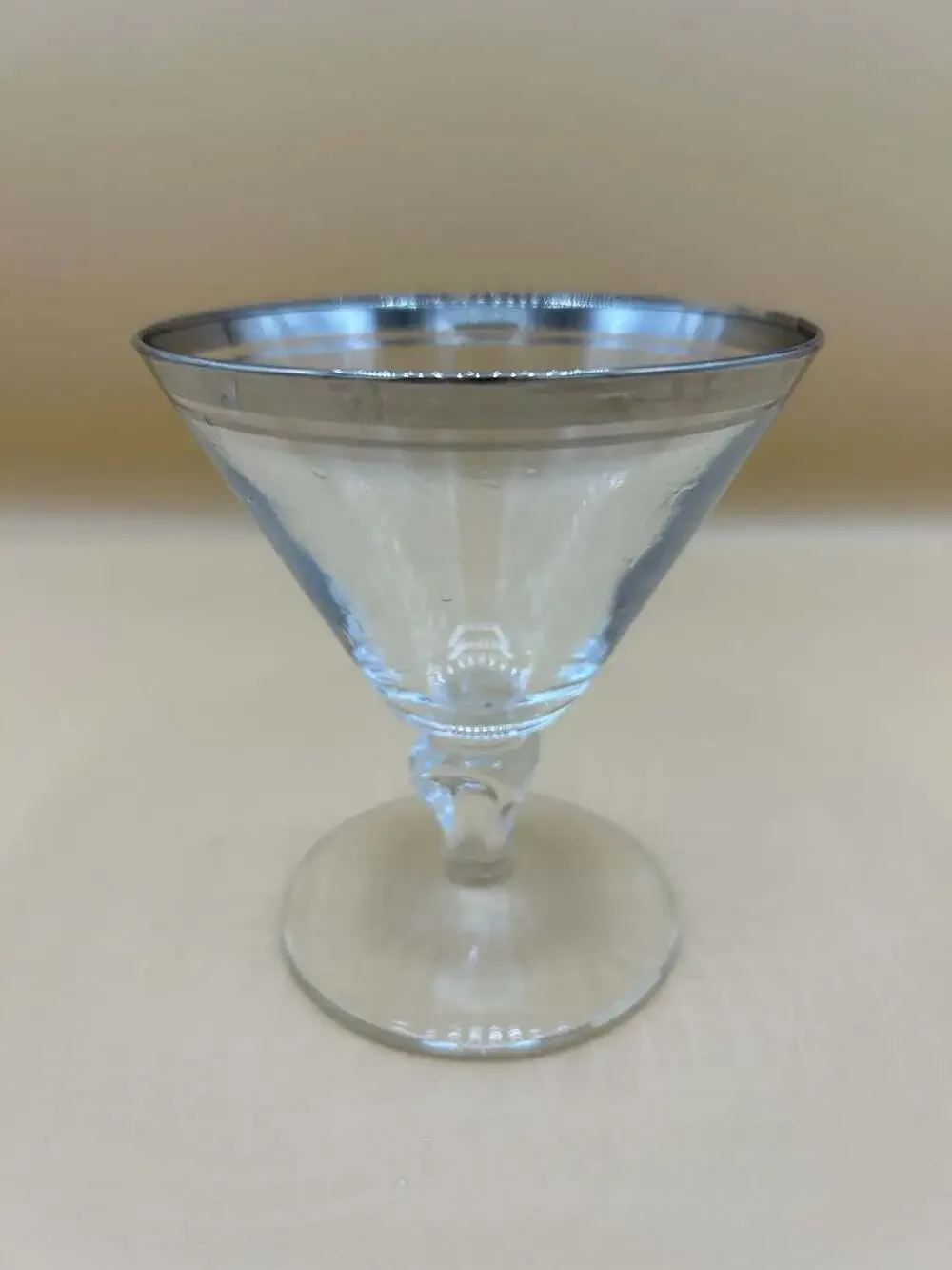 Vintage Libbey Saturn Platinum Trim Cocktail/Aperitif Glasses